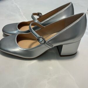 Copper Key Metallic Mary Jane Heels